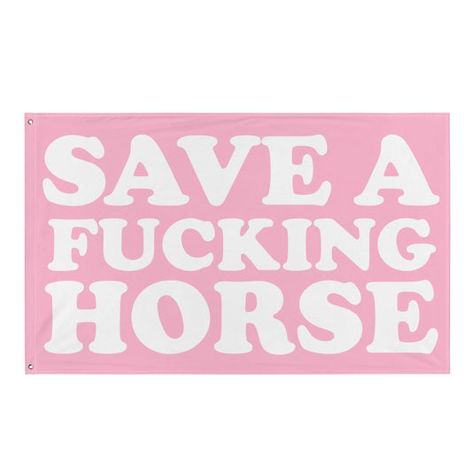 NEW (PINK) SAVE A HORSE Flag