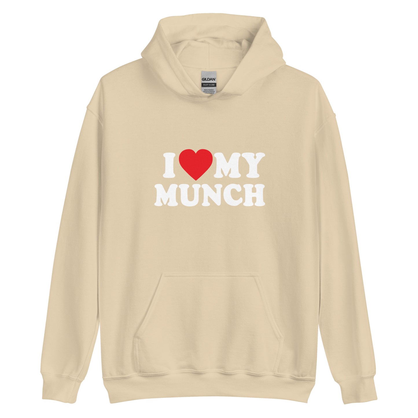 I <3 MY MUNCH hoodie v-day