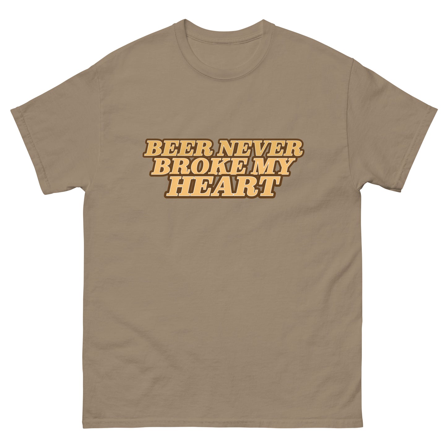 BEER NEVER BROKE MY HEART graphic