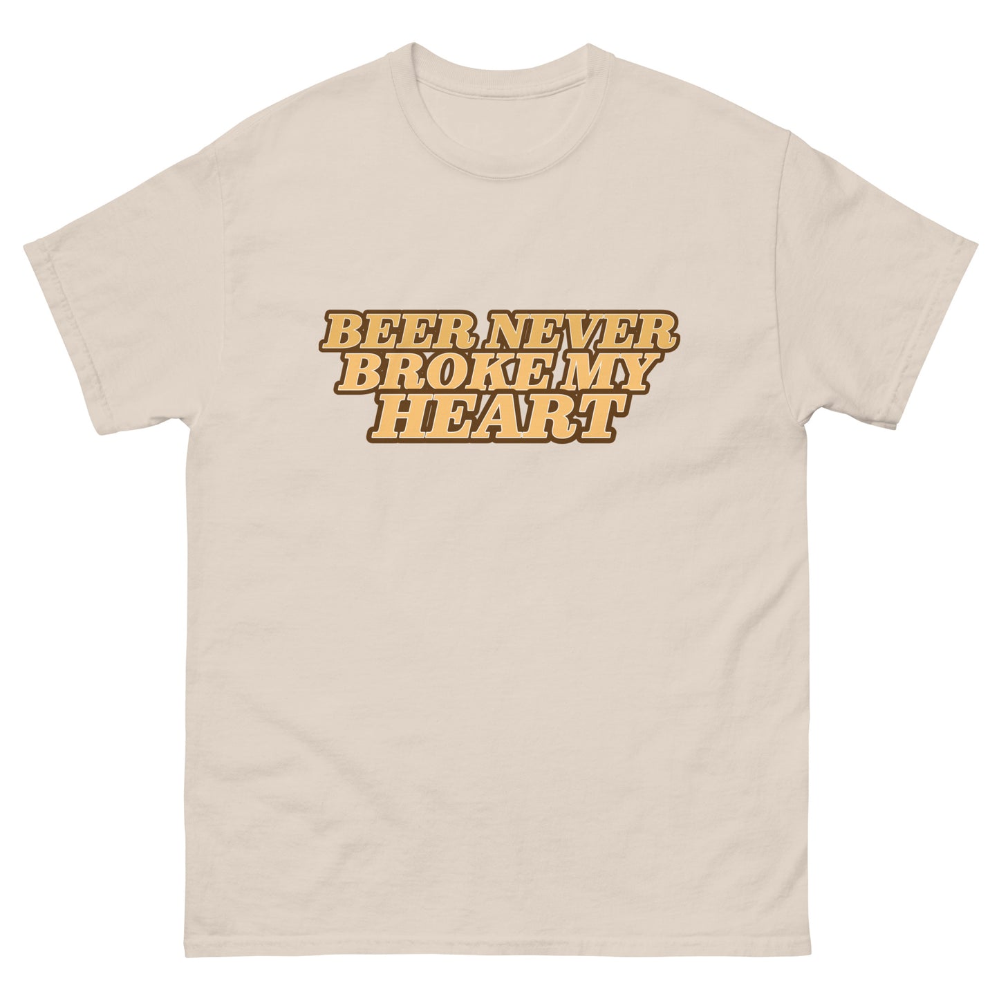 BEER NEVER BROKE MY HEART graphic