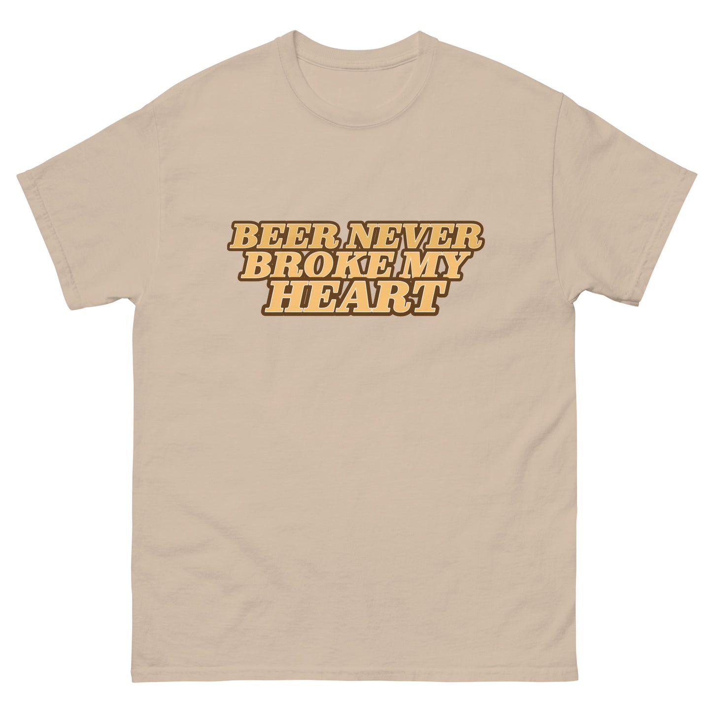 BEER NEVER BROKE MY HEART graphic